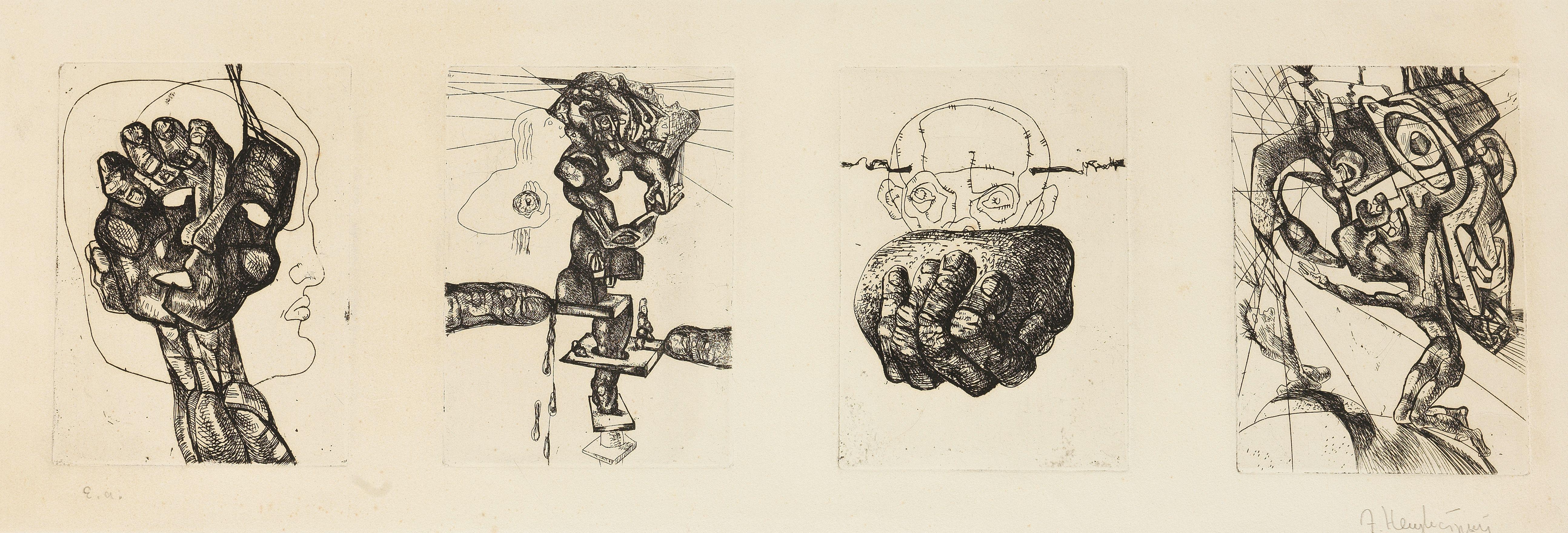 Ernst Neizvestny - A selection of etchings of the \'Inferno\' from Dante\'s Divine Comedy