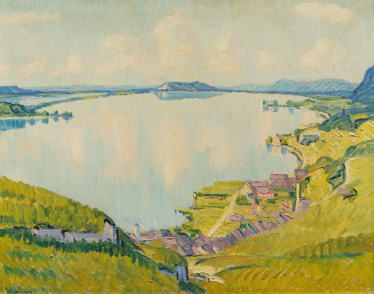 Ernst Samuel Geiger - Bielersee am Morgen. 1924.