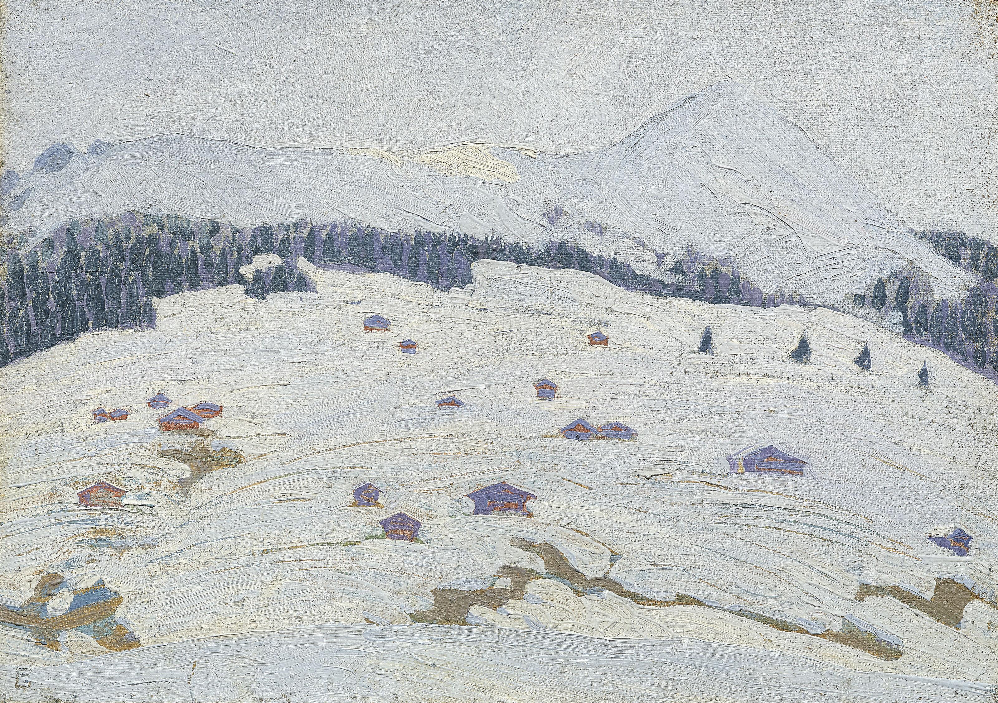 Ernst Samuel Geiger - Winterlandschaft bei Lauenen, um 1906