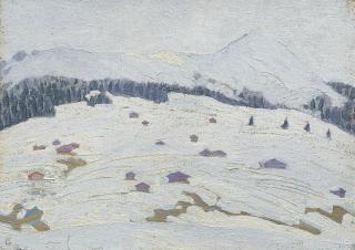 Ernst Samuel Geiger - Winterlandschaft bei Lauenen, um 1906