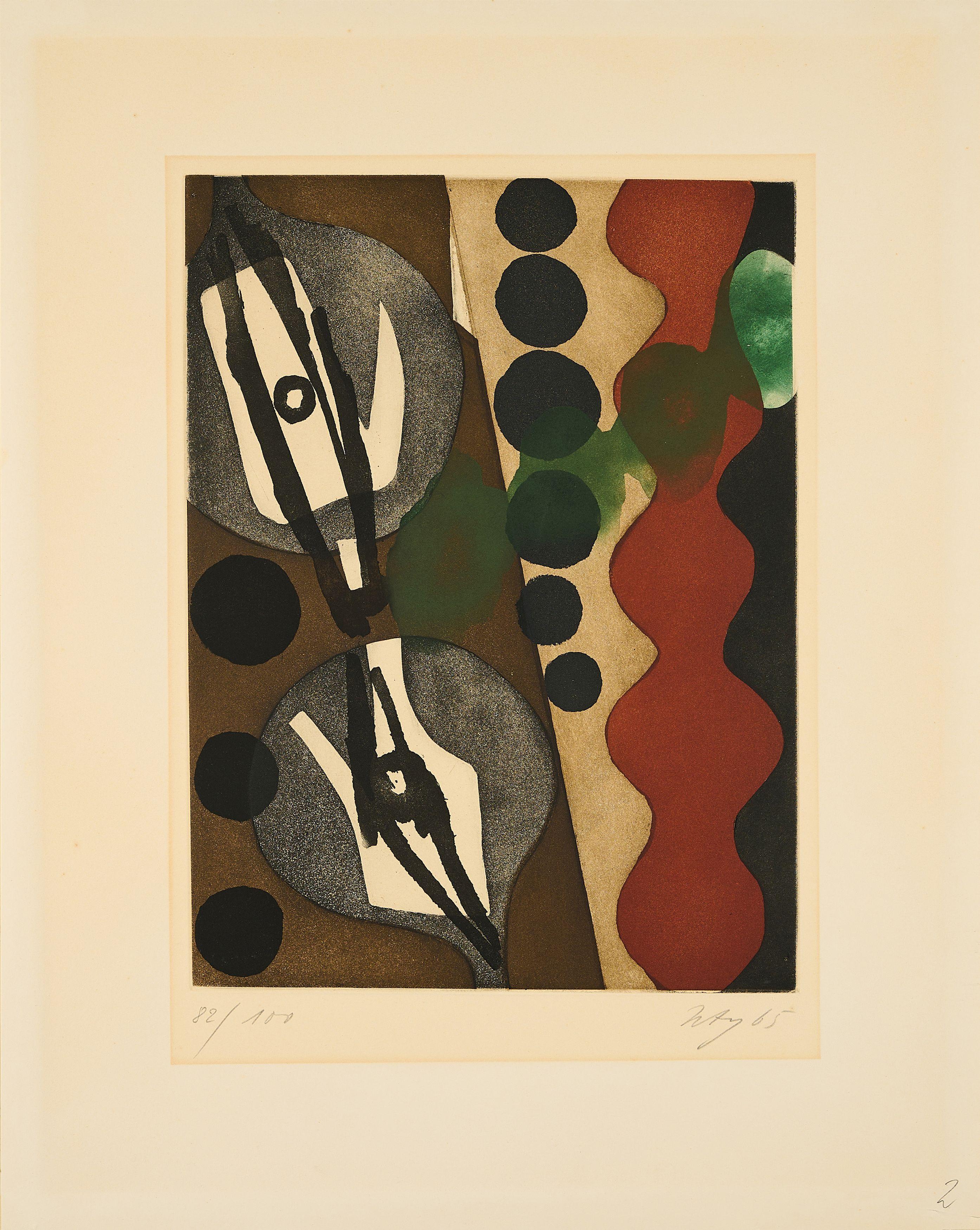 Ernst Wilhelm Nay - Die Pflanze (Aus: Sechs Aquatinten. \