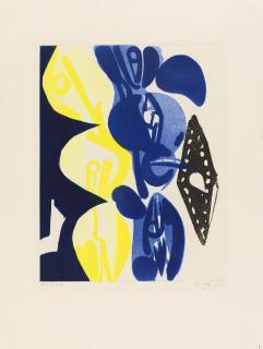 Ernst Wilhelm Nay - Farbaquatinta 1965-4 (Der Mensch)