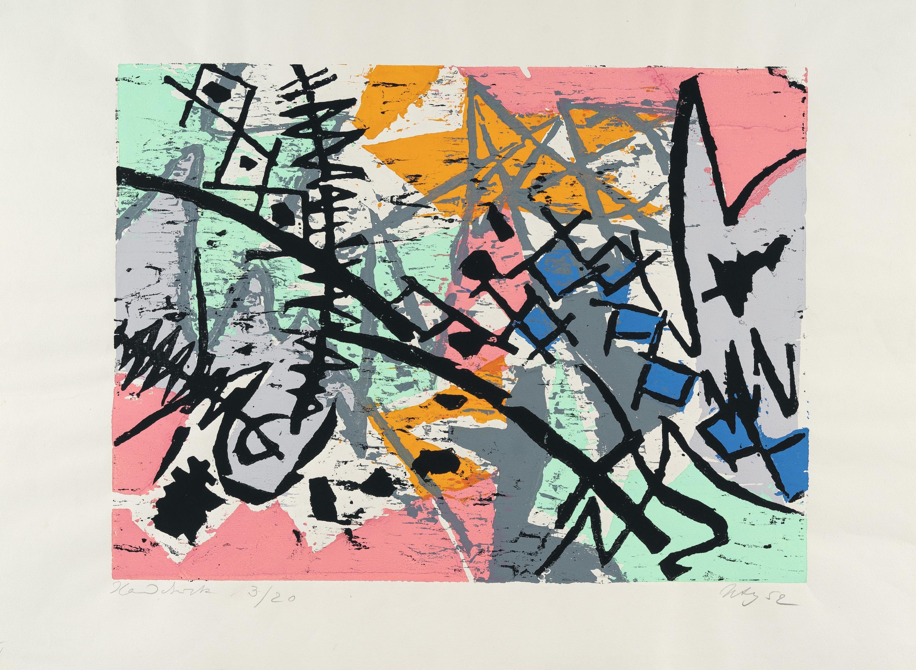Ernst Wilhelm Nay - Farbholzschnitt 1952 – 4