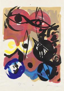 Ernst Wilhelm Nay - Farblitho 1964-3