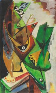 Ernst Wilhelm Nay - Große grüne Stehende