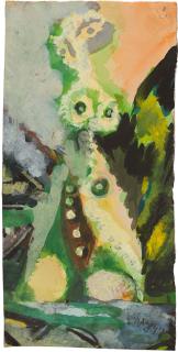 Ernst Wilhelm Nay - Grüngelbe Badende mit Brücke.