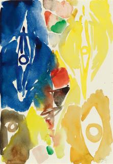 Ernst Wilhelm Nay - Halb Gelb - Halb Blau