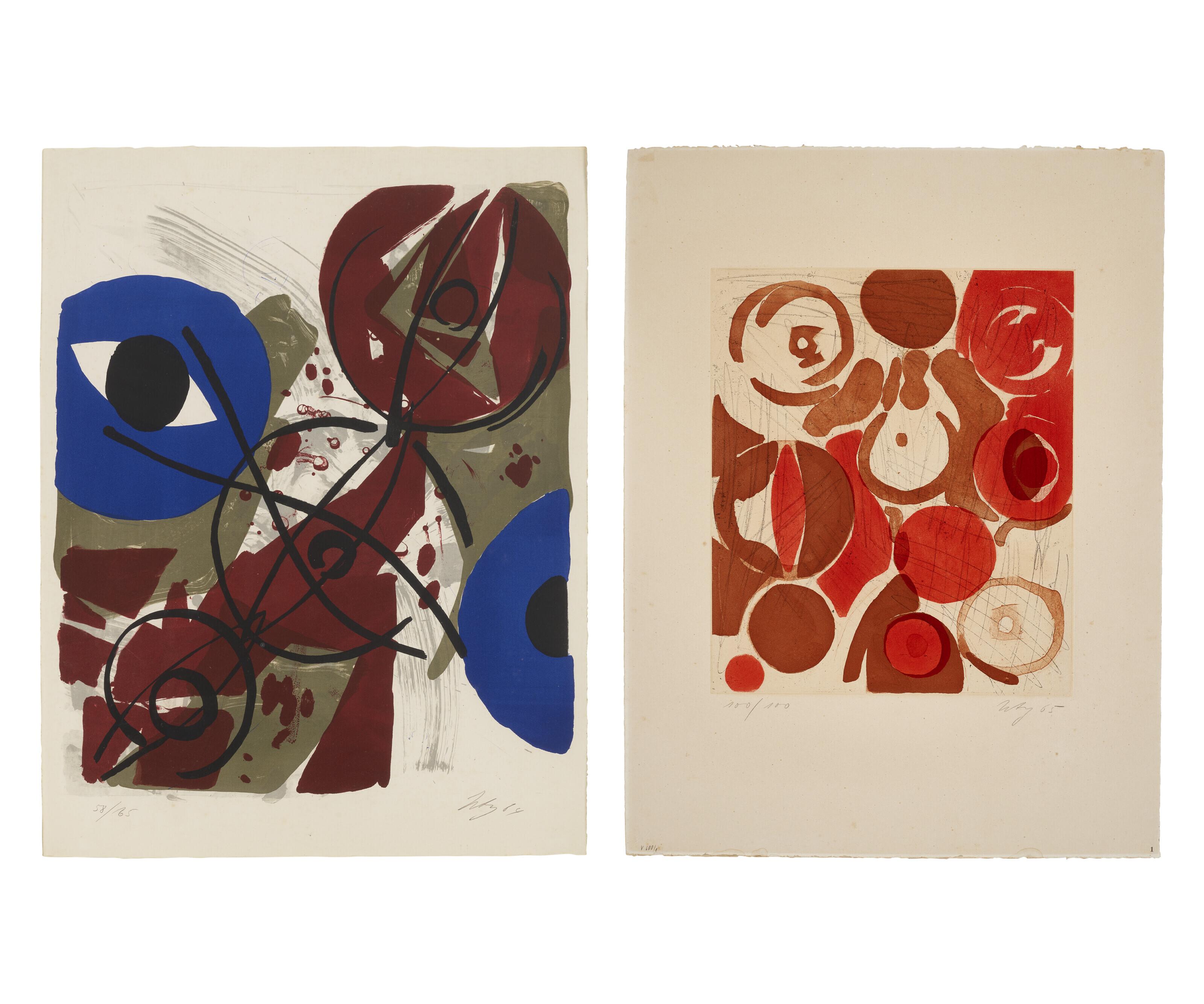 Ernst Wilhelm Nay - Two Prints By The Artist