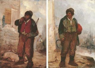 Erskine Nicol, A.R.A., R.S.A. - Thunder and Turf: Where\'s the t\'Other?; and Off to Philadelphia