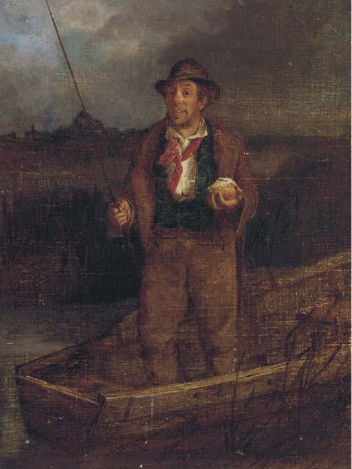 Erskine Nicol, R.S.A., A.R.A. - The Optimistic Angler