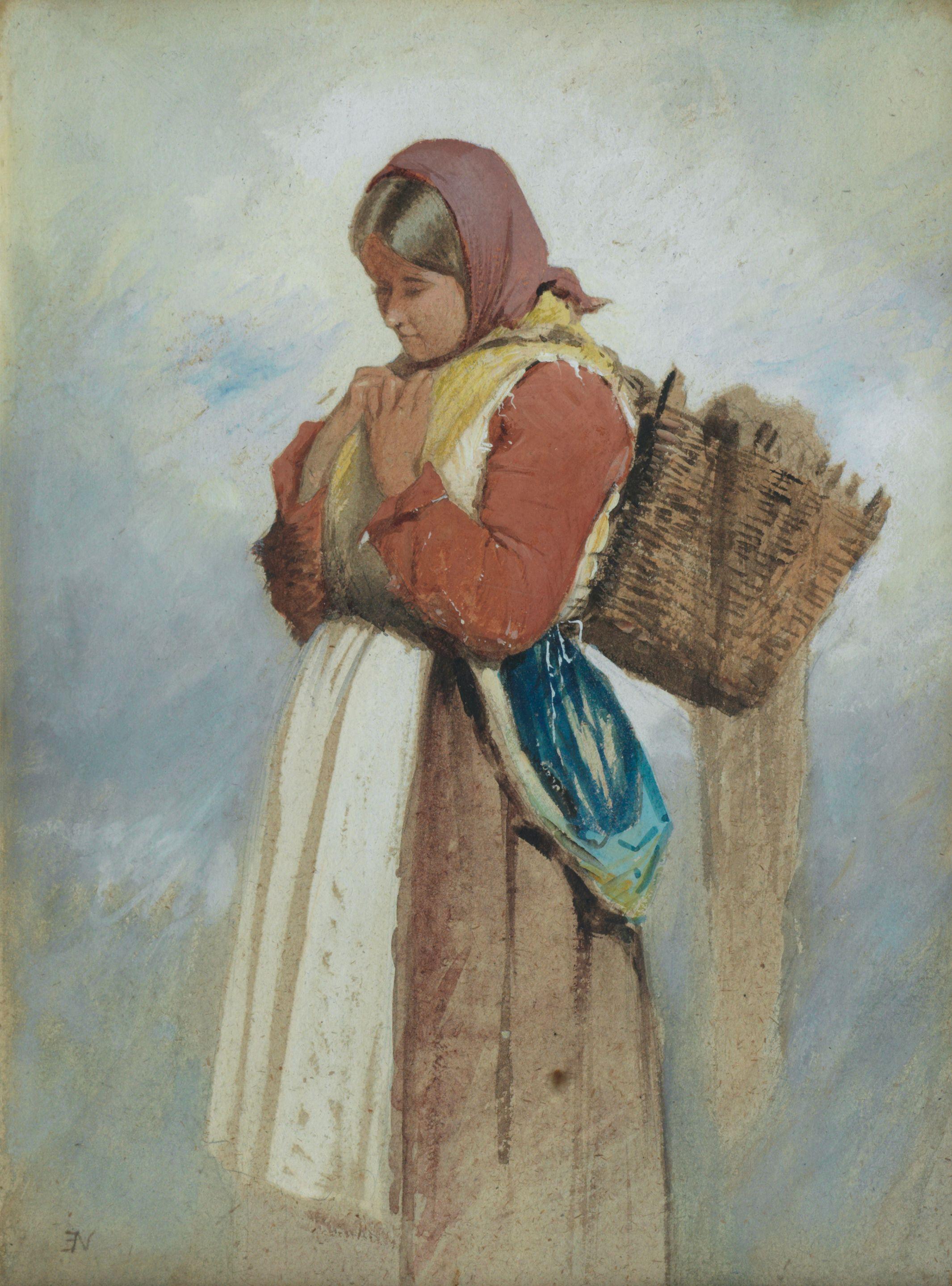 Erskine Nicol RSA ARA - Study of a working woman