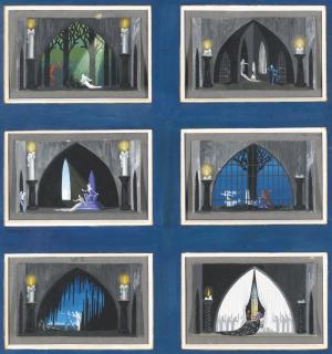 Erté - A Set Of Six Scenes From Debussy\'S Ballet Clair De Lune