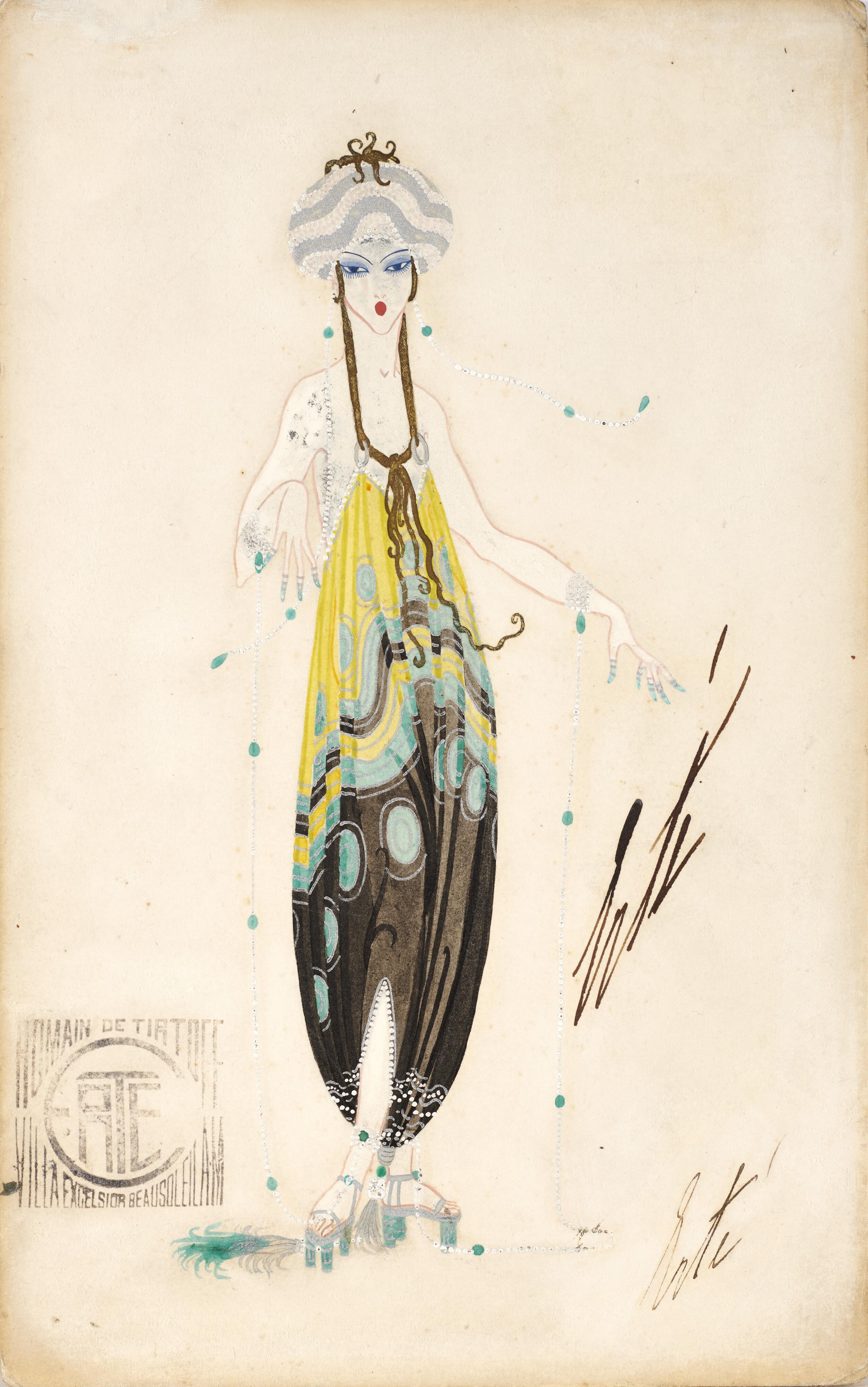 Erté - L\'Orient Merveilleux. 6, La Sultane \'Face de Lune\'