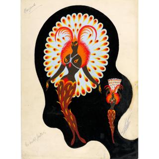 Erté - Oiseaux, mannequins, November 21, 1958