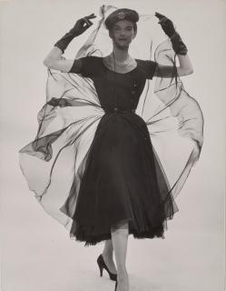 Erwin Blumenfeld - Anne Saint Marie in Black Chiffon