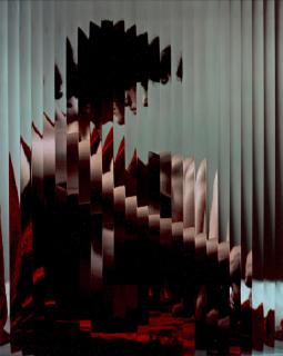 Erwin Blumenfeld - Lisette Behind Fluted Glass, New York