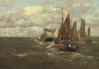 Erwin Carl Wilhelm Günter - Boats in open water