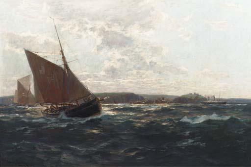 Erwin Carl Wilhelm Günther - Fisherboote vor der englischen Kanalküste