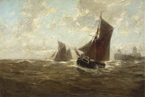 Erwin Carl Wilhelm Günther - Sailing vessels setting out
