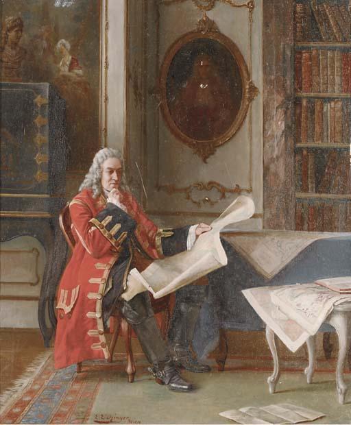 Erwin Eichinger - A Captain Examining His Charts