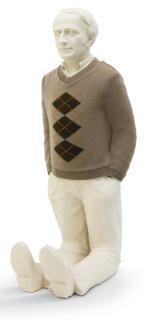 Erwin Wurm - Deleuze Kneeling Down