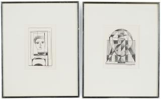 Esaias Thorén - Faces and geometric forms, (2)