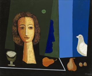 Esaias Thorén - Stilleben med vit duva.