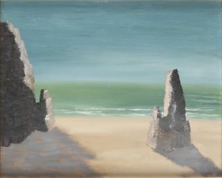 Esaias Thorén - Strandbild med stenstoder