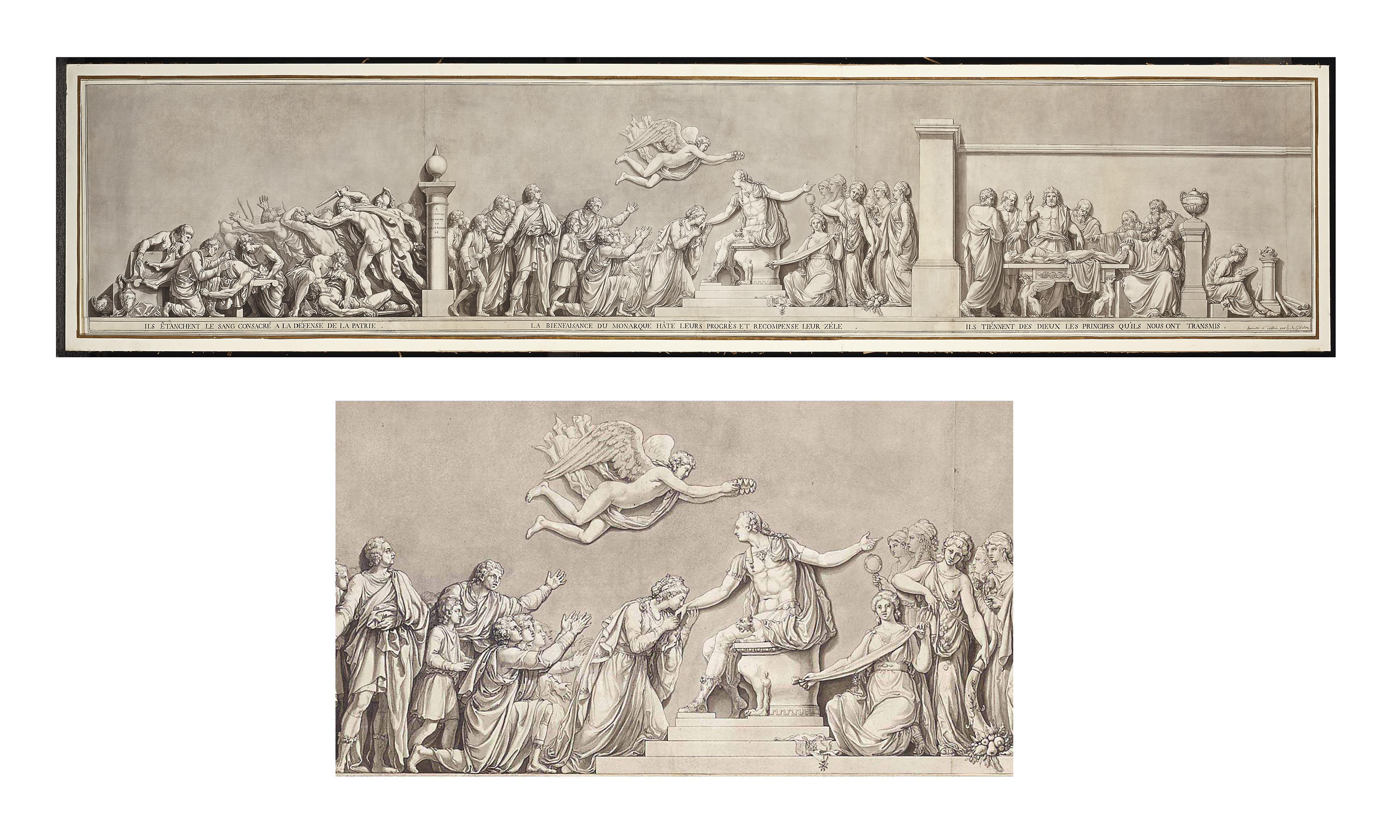 Esprit-Antoine Gibelin - Louis XV accordant sa protection à la Chirurgie