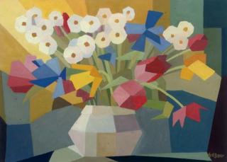 Estella den Boer - A still life with flowers