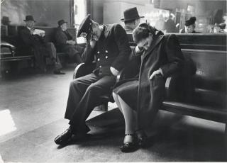 Esther Bubley - Sleeping Passengers, Greyhound Bus Terminal, New York City, c. 1949