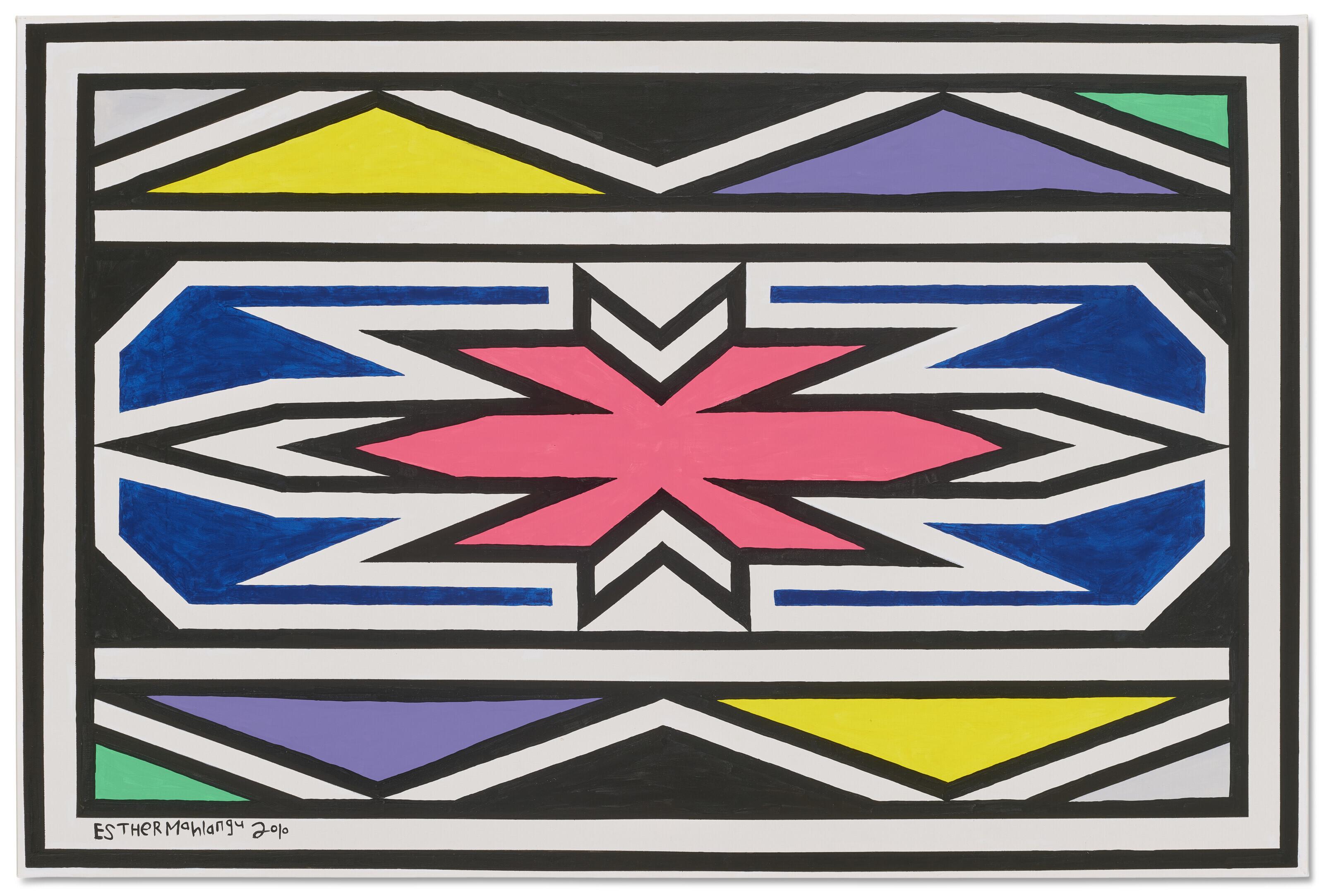 Esther Mahlangu - Ndbele Abstract 46
