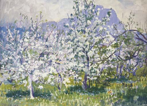 Ethel Carrick Fox - Apple And Pear Blossoms
