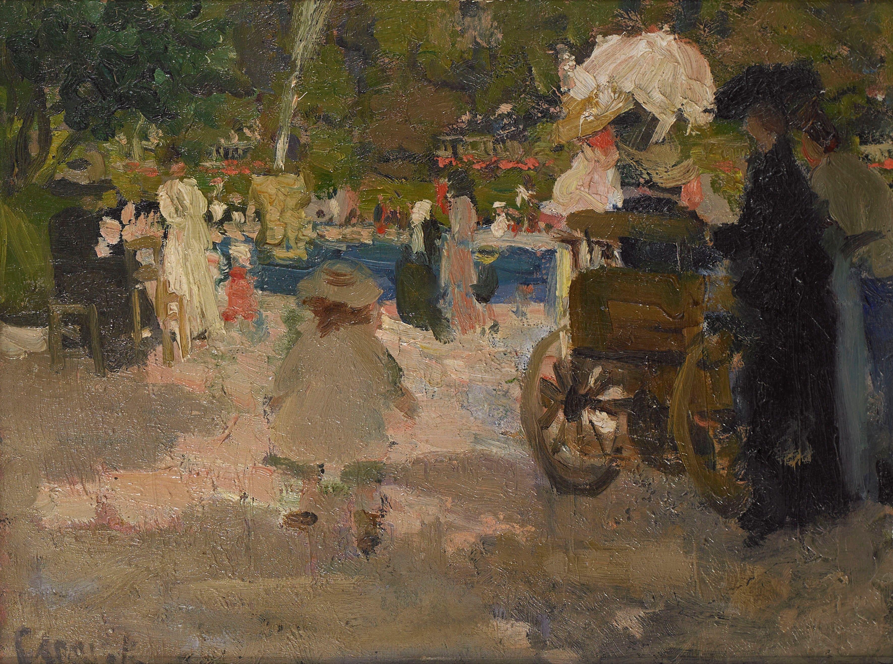 Ethel Carrick Fox - In the Luxembourg Garden, c.1907