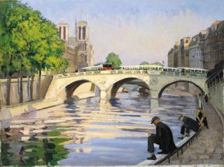 Ethel Carrick Fox - L\'Après midi sur le Quai des Grands Augustins, Paris