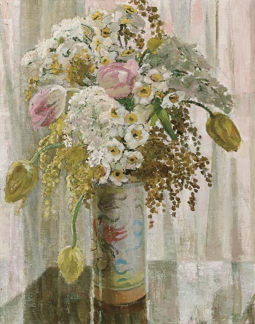 Ethel Gabain - Tulips and Acacia