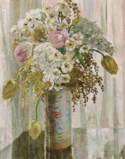 Ethel Gabain - Tulips and Acacia
