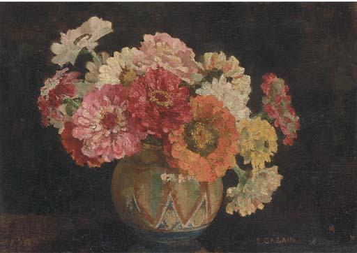 Ethel Gabain - Zinnias