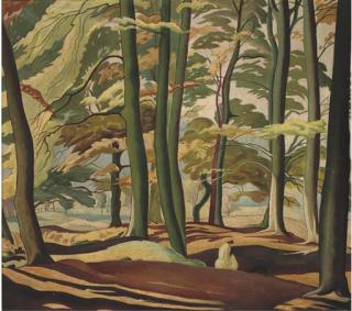 Ethelbert White, R.W.S. - Lady Seated In A Woodland