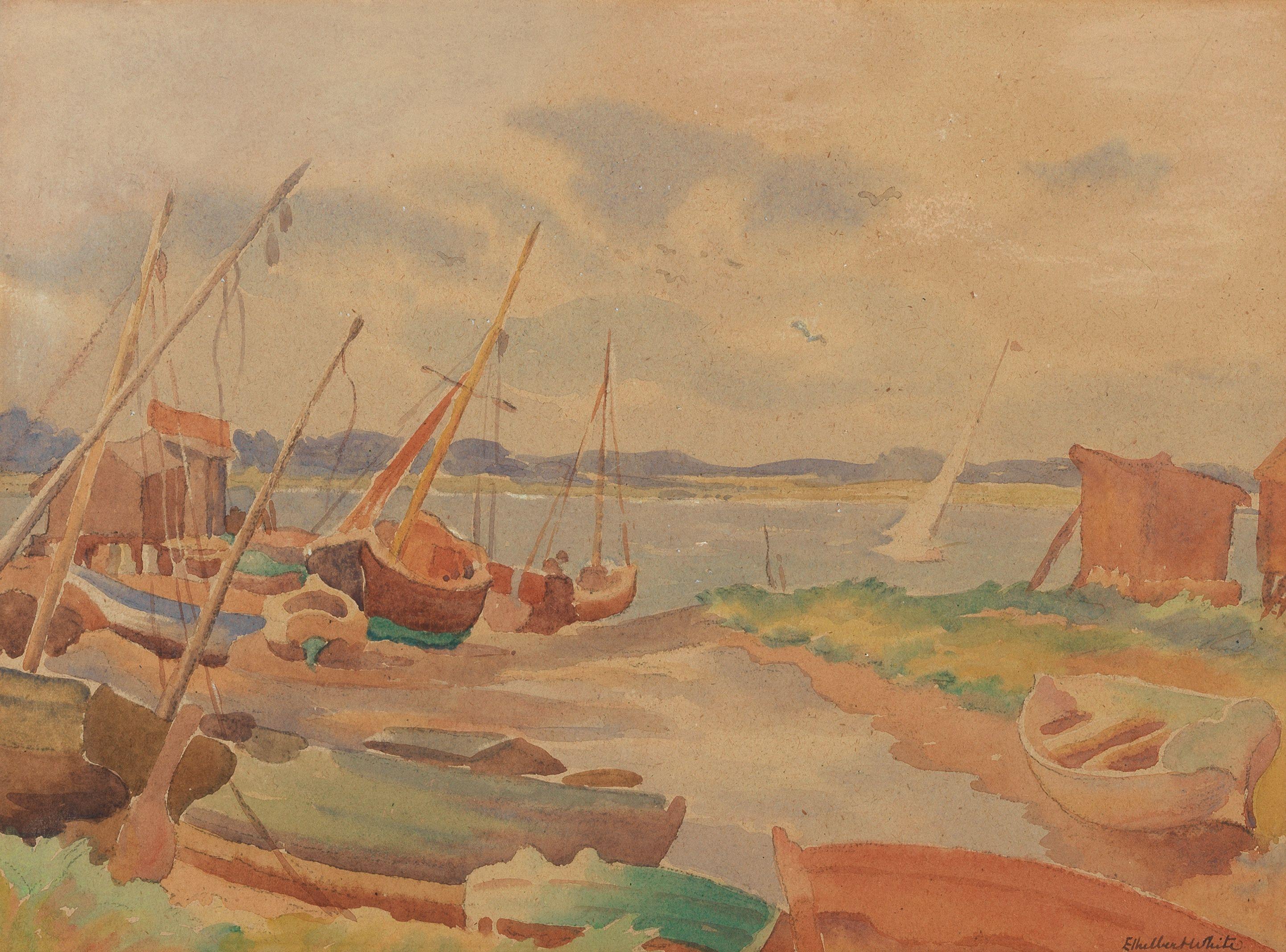 Ethelbert White - Boats at Aldeburgh