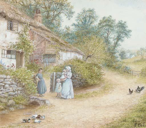 Ethelene Eva Dell - At the cottage gate