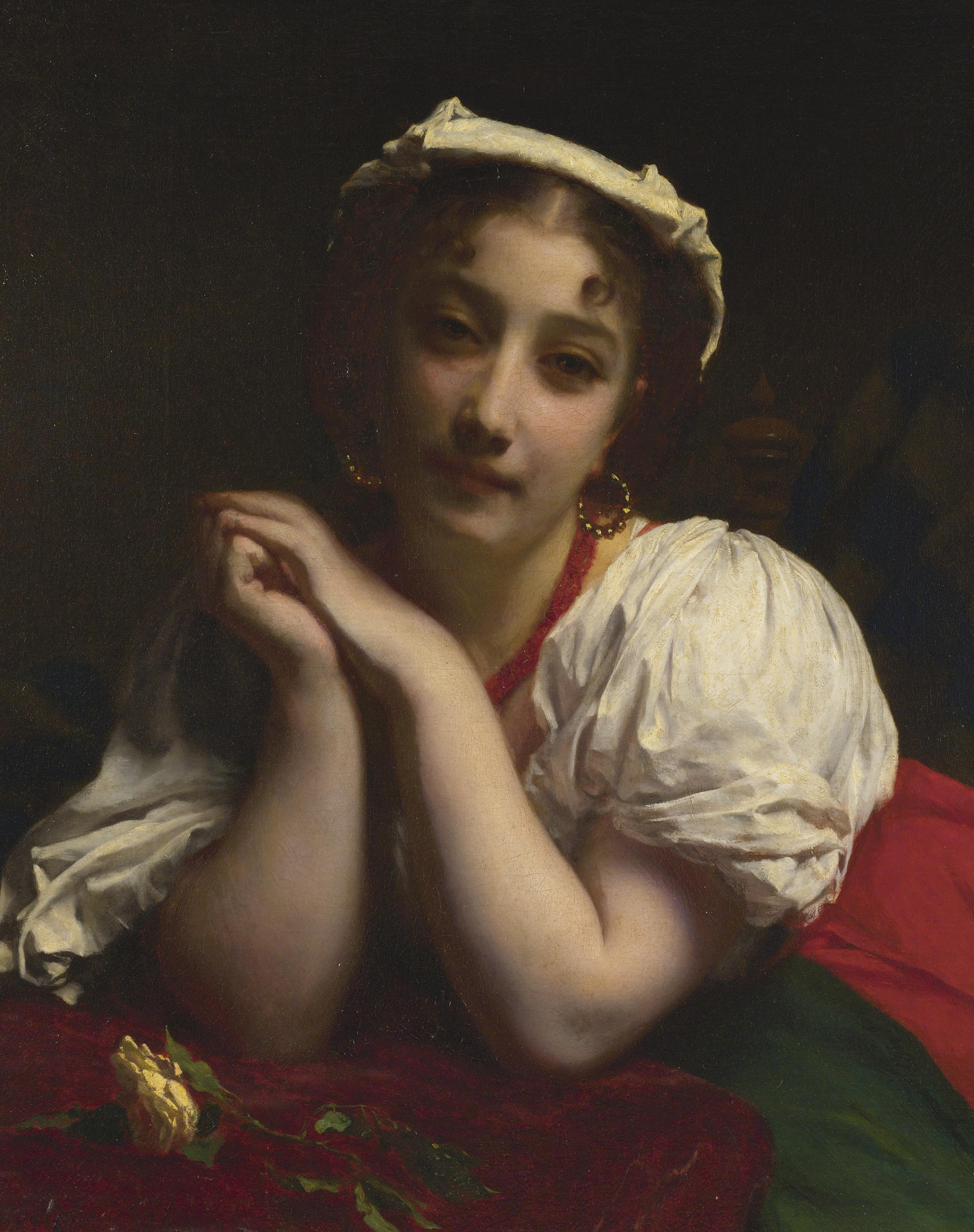 Etienne Adolphe Piot - Young Italian Woman