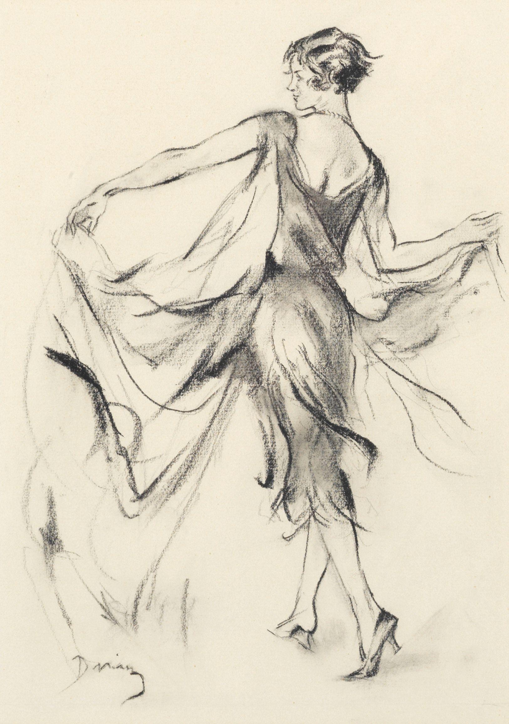 Etienne-Adrien Drian - Portrait of Mrs Vernon Castle dancing