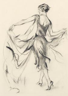 Etienne-Adrien Drian - Portrait of Mrs Vernon Castle dancing