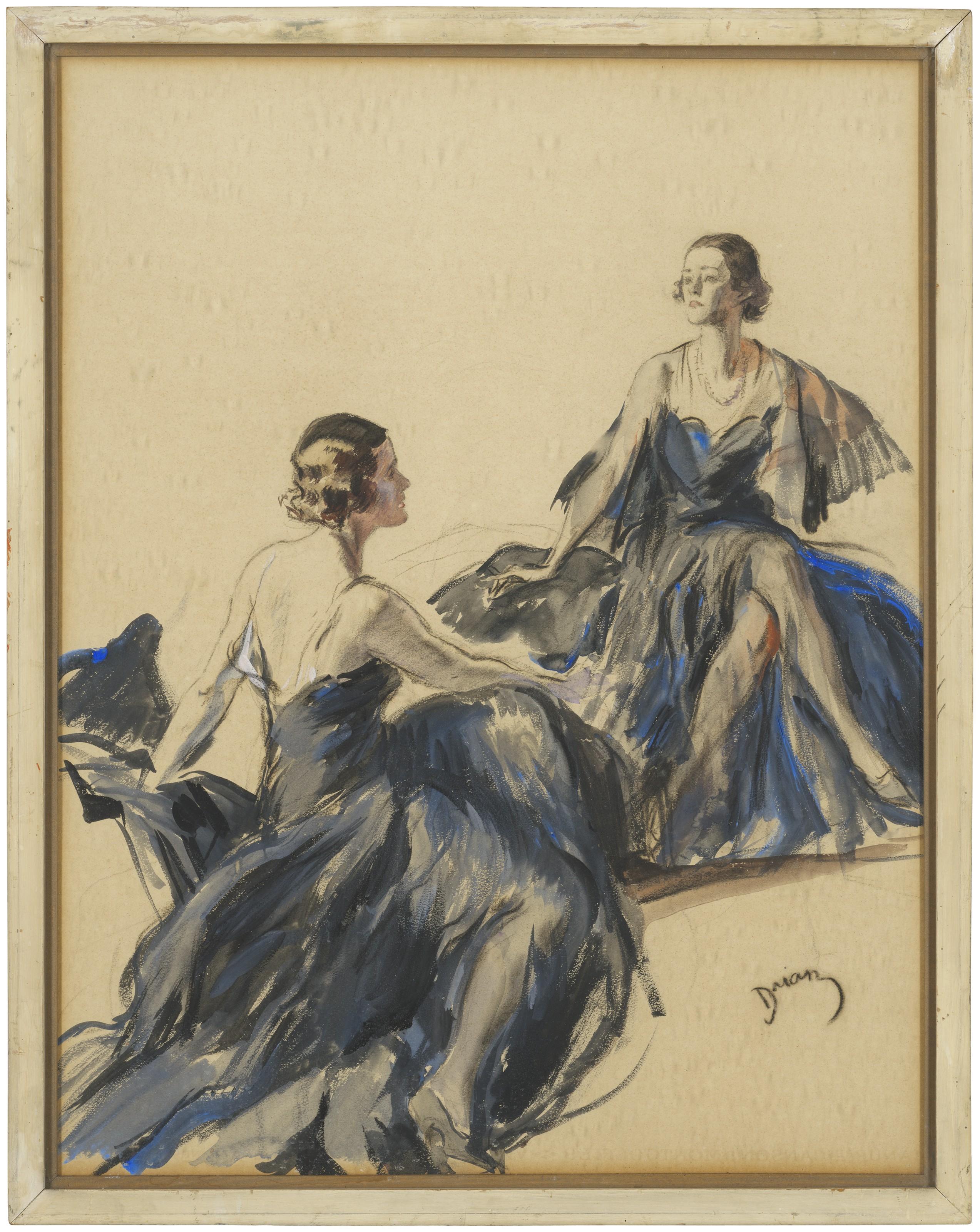 Etienne-Adrien Drian - Two Portraits Of Audrey James Field