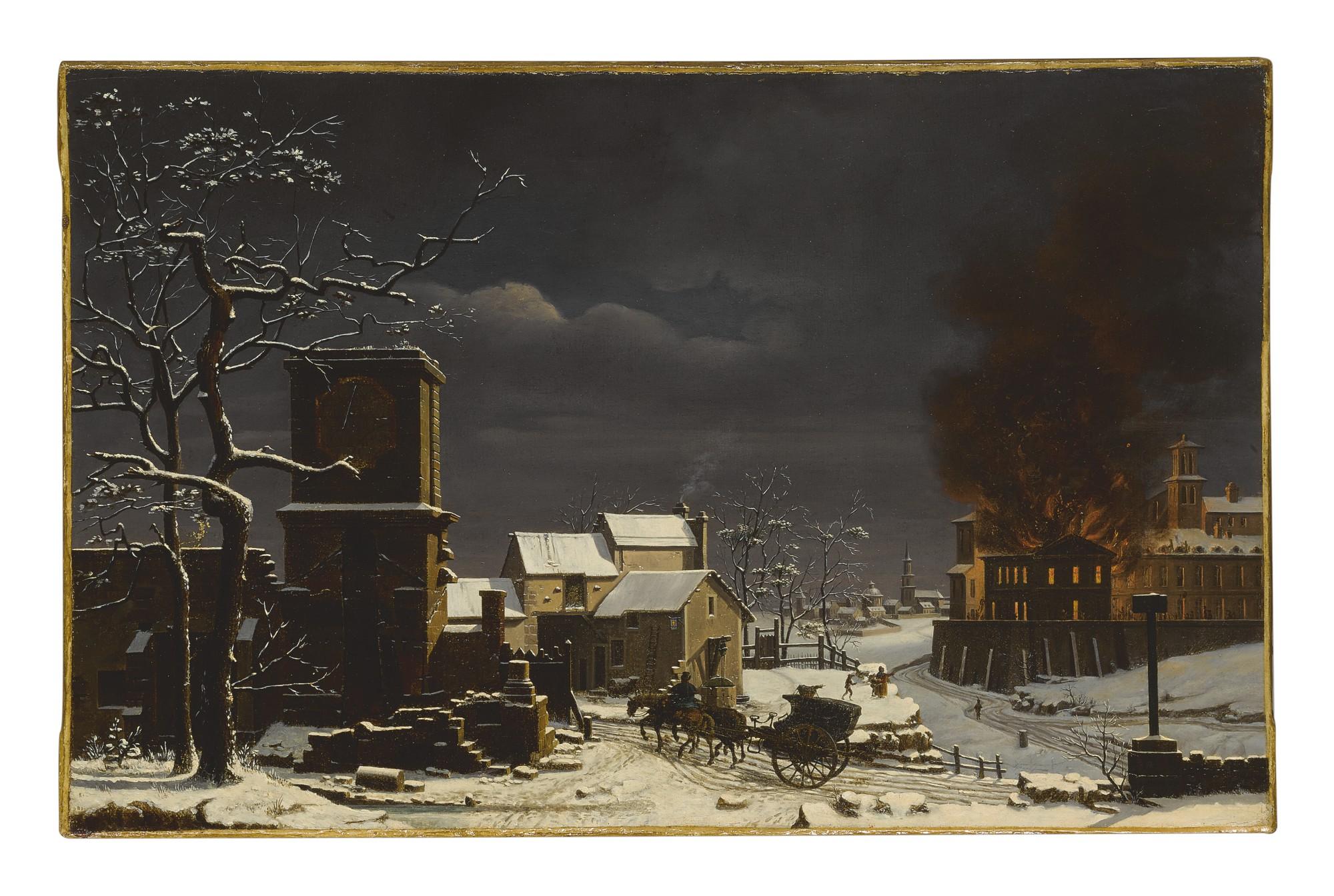 Etienne Bouhot - A Fire In A Winter Landscape