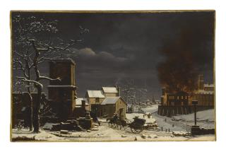 Etienne Bouhot - A Fire In A Winter Landscape