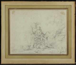 Étienne-Charles Le Guay - Mère jouant avec ses enfants et leurs chiens