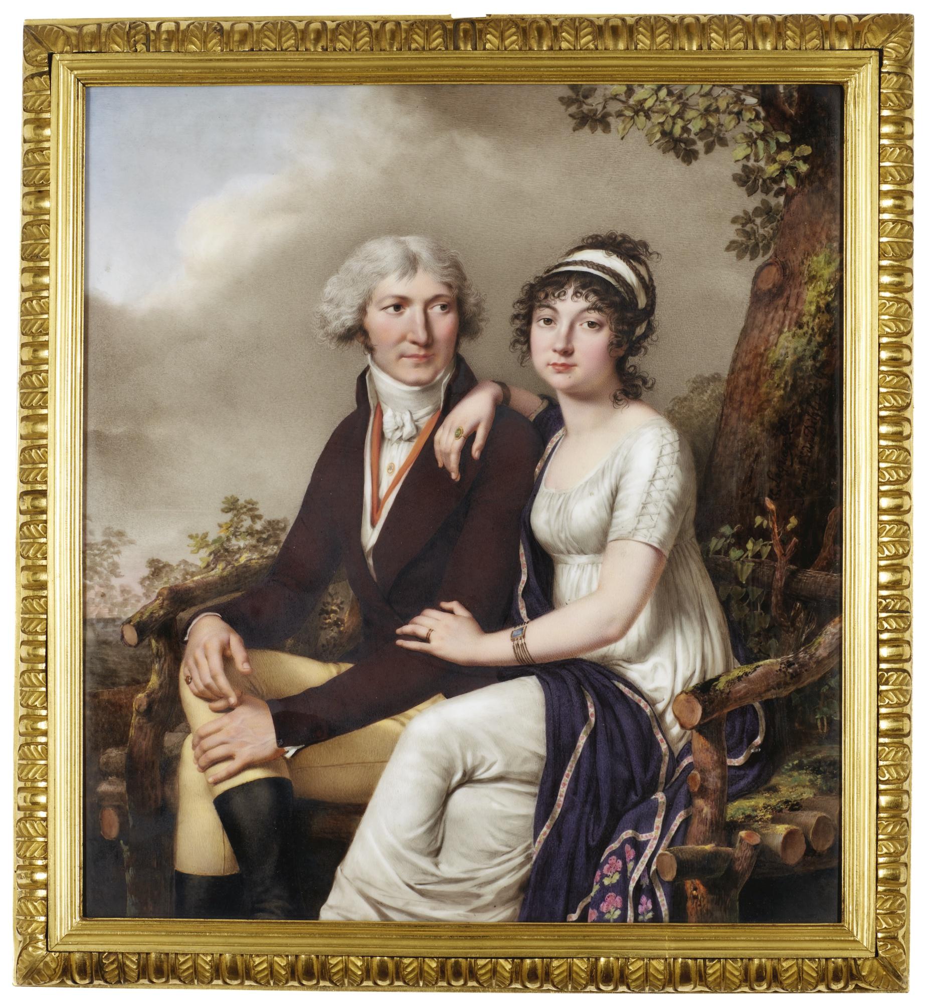 Étienne Charles Le Guay - Portrait Of A Lady And Gentleman, Circa 1801