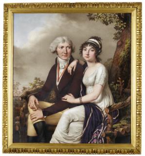 Étienne Charles Le Guay - Portrait Of A Lady And Gentleman, Circa 1801